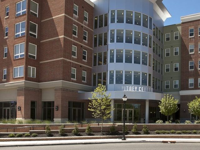 brick facade of Whitney Center