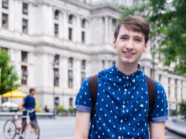 Matt outside in Philly