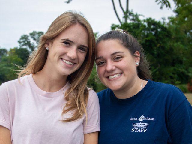 two girls outside rowan holly pointe