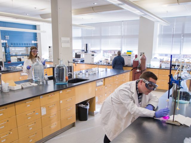 science lab at Rowan