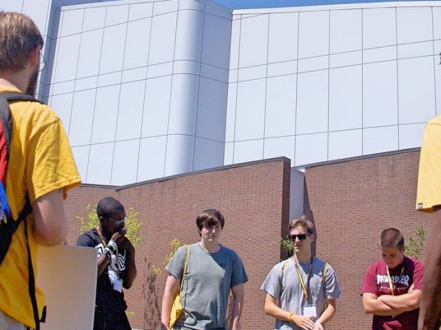 Rowan Choice orientation outside of WIlson Hall