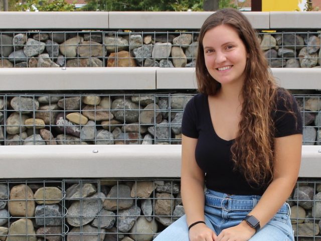 Amanda Yannarella, a Biomedical Engineering major, was a student leader this summer in the First-Year Connection: Volunteerism Program.