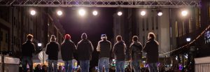 An outdoor shot from the annual Boro in Lights Festival