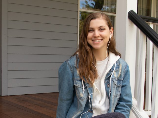 Senior Alyssa Bauer at her home in Bergen County