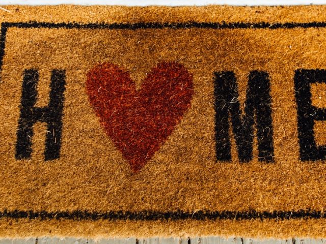 A welcome home mat to signify the importance of staying close to home