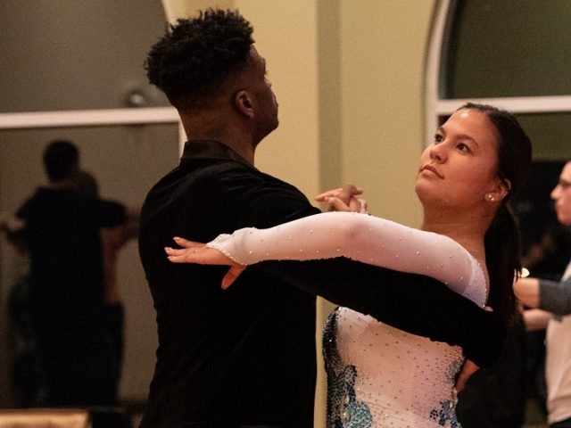 Members of the Ballroom Club practicing.