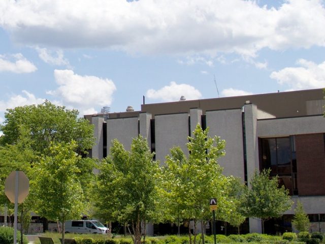 Exterior shot of Robinson Hall