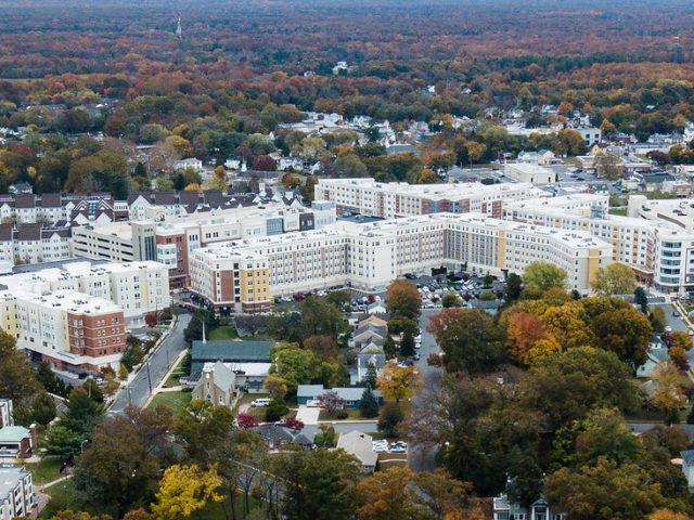 Drone photo of Glassboro campus