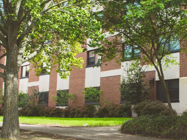 Exterior shot of Mimosa Hall