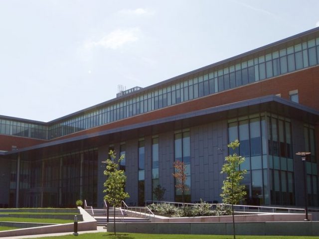 Exterior shot of Business Hall.