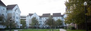 View of the Rowan Boulevard Apartments from the courtyard.