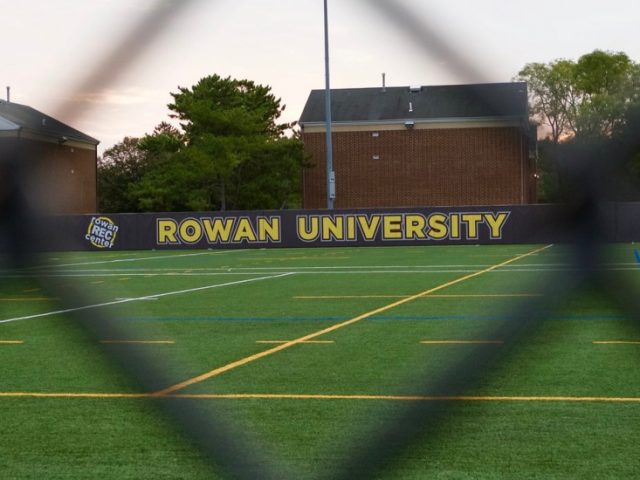 View of the intramural field through the fence.