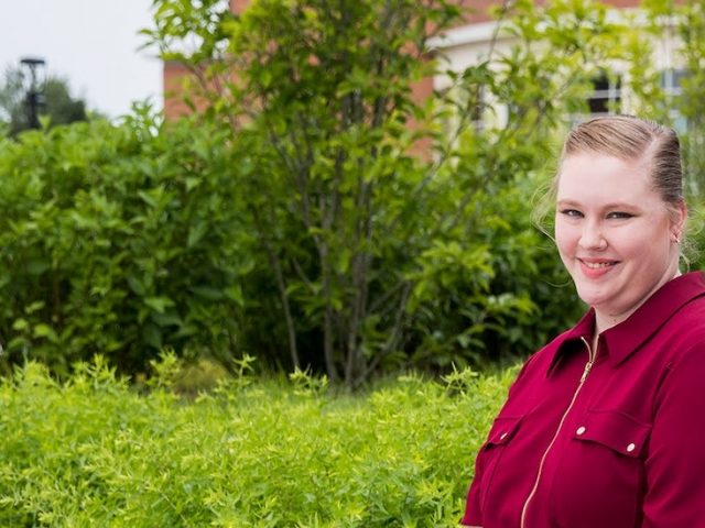 Photo of future Prof Erin taken outdoors.