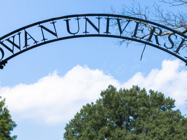 Rowan arch near Bunce Hall.