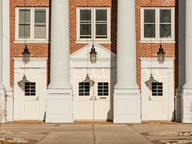 Exterior shot of Chestnut Hall Building