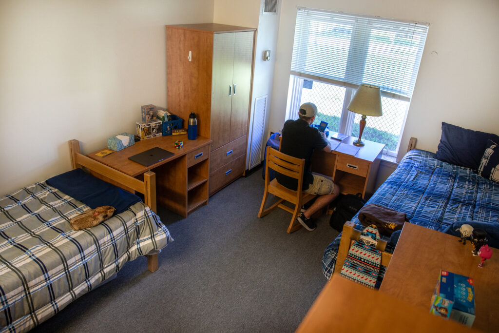 A double room in Magnolia Hall.