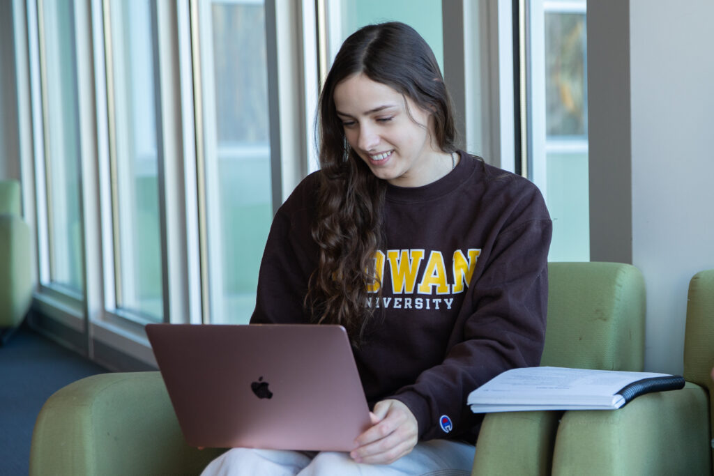 Student with a laptop