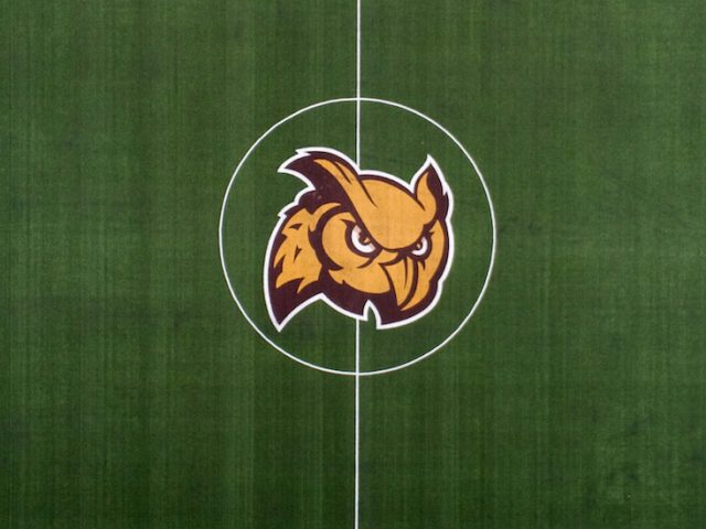 Drone shot of Profs field.