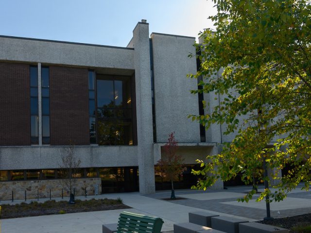 Exterior shot of Robinson Hall.