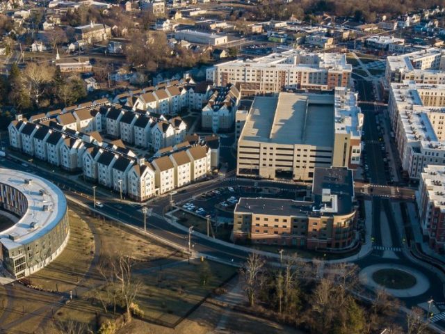 Rowan University drone footage from above.