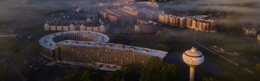 Aerial photo of Rowan Campus.