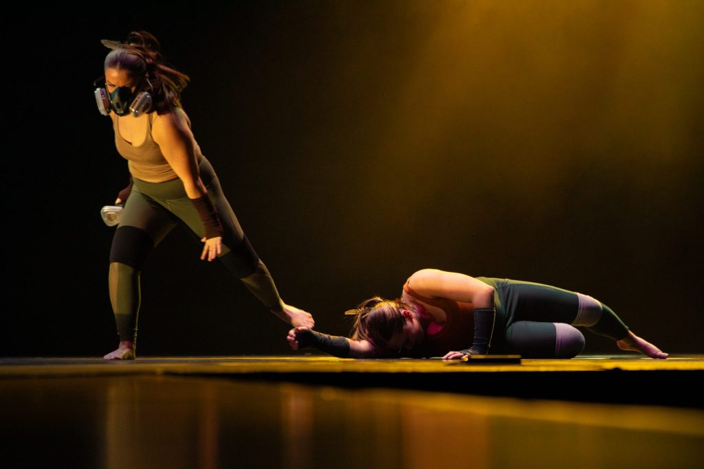 Sophie Creed and Tara Tucci performing in Valentina Giannattasio's piece "Echoes of the Vanishing World."