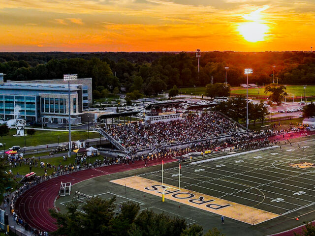 An overview of the Richard Wackar Football Stadium