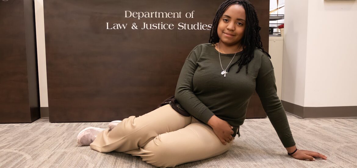 Rowan University student in the Department of Law & Justice Studies, preparing for an online bachelor’s degree in criminal justice.