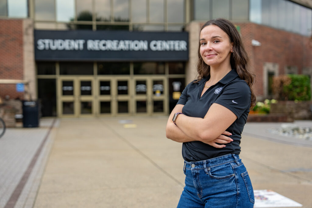 Rowan wellness and lifestyle management graduate preparing for career in health promotion.